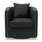 Baxton Studio Micah Modern Gray Upholstered Tufted Swivel Chair 151-9258 - alternate 5
